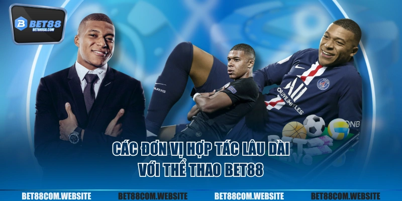 Các đơn vị hợp tác lâu dài với thể thao BET88