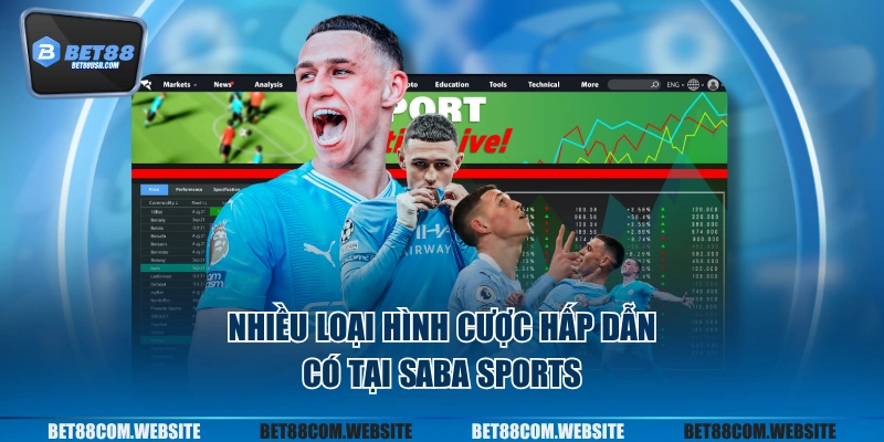 Nhiều loại hình cược hấp dẫn có tại SABA Sports